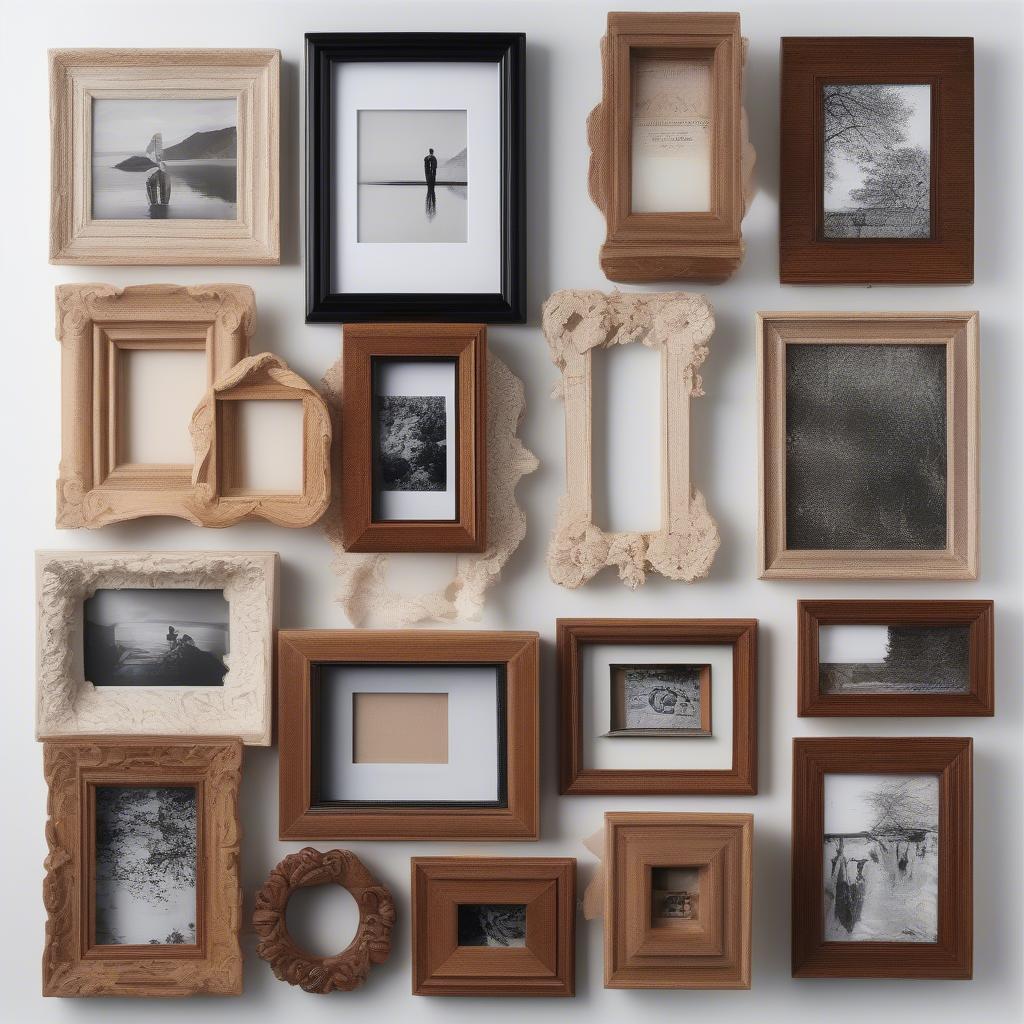 Variety of Small Wood Photo Frames