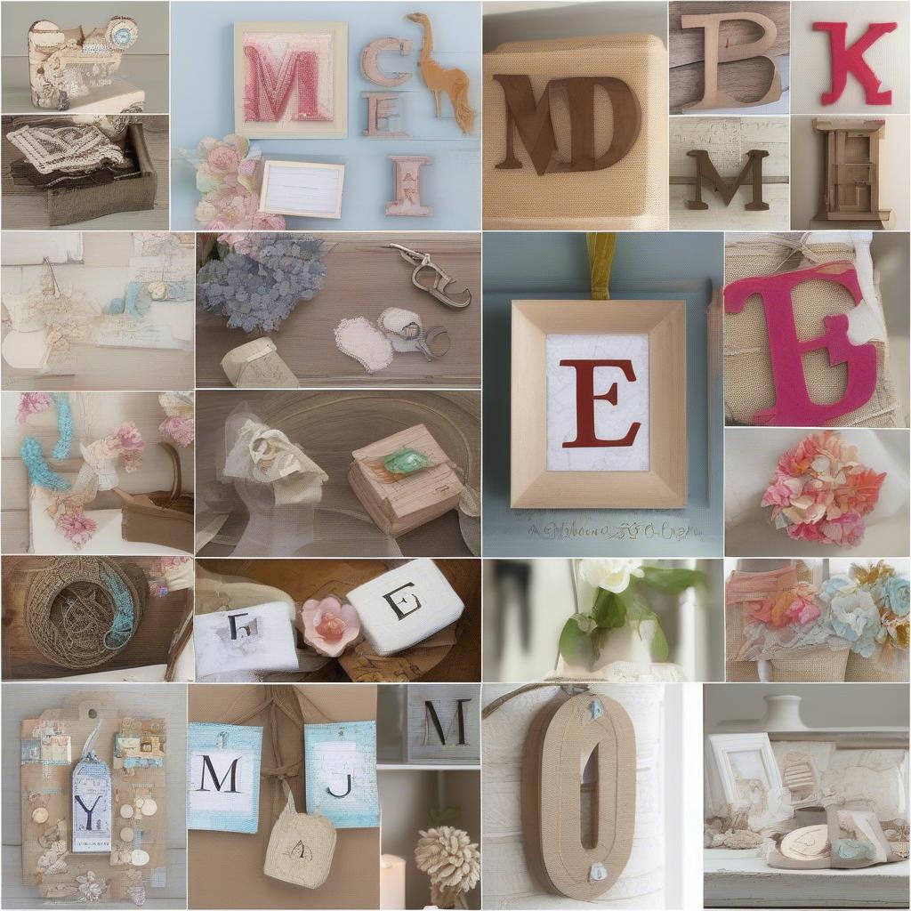 Small Wooden Initials in Craft Projects