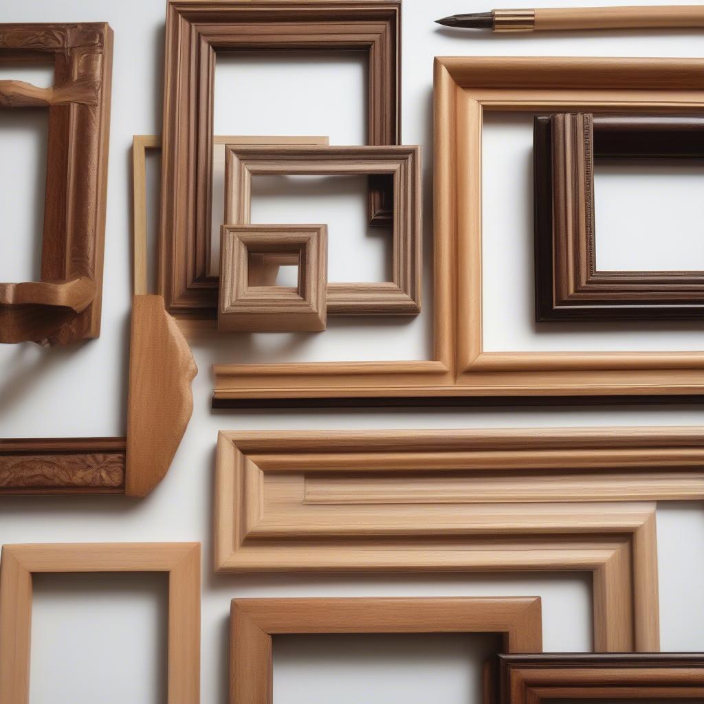 Variety of Small Wooden Picture Frames