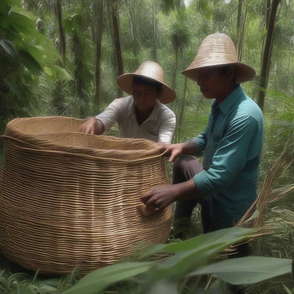 Sustainable Harvesting of Rattan for Smalltree Baskets