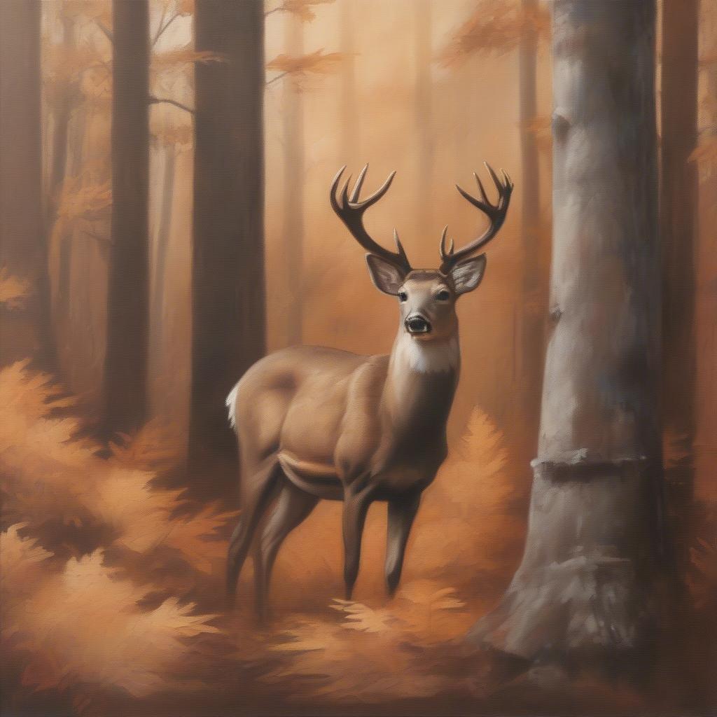 Smallwood picture showcasing a captivating wildlife scene with a deer in a forest