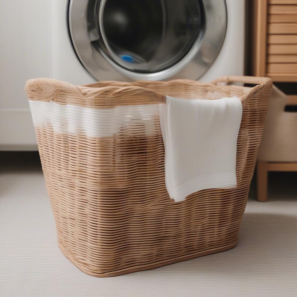 Smallwoods 25x17 Rattan Basket for Laundry