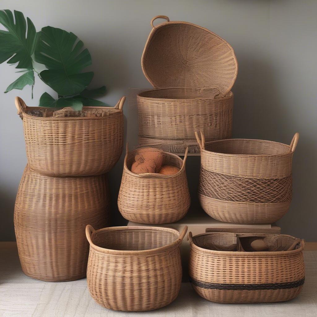 Rattan Baskets with Free Shipping