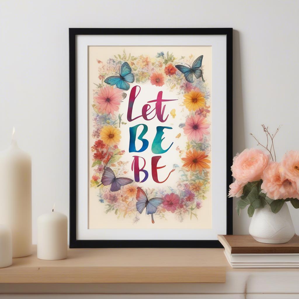 Vibrant Song Lyric Art Print