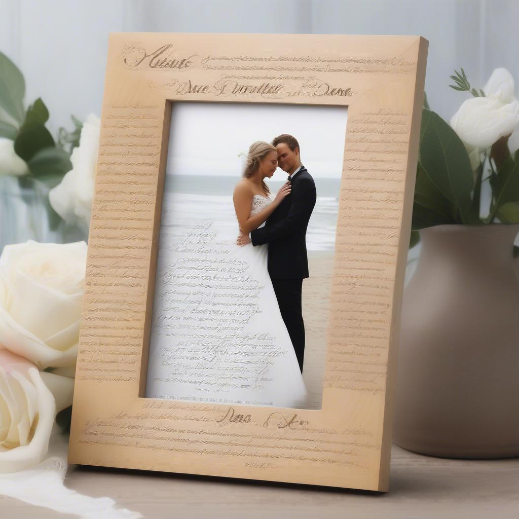 Song Lyrics Photo Frame Wedding Gift