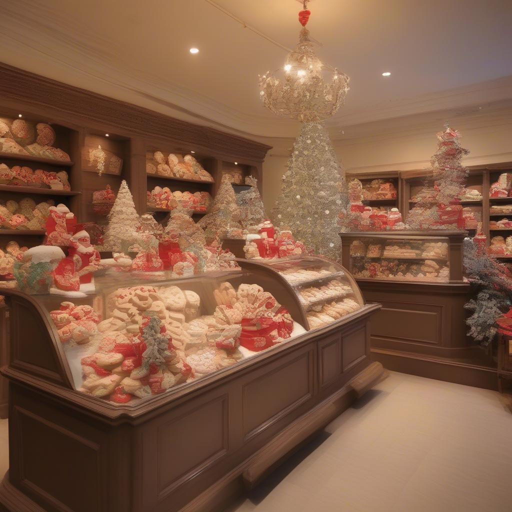 Specialty shop selling Christmas cookies