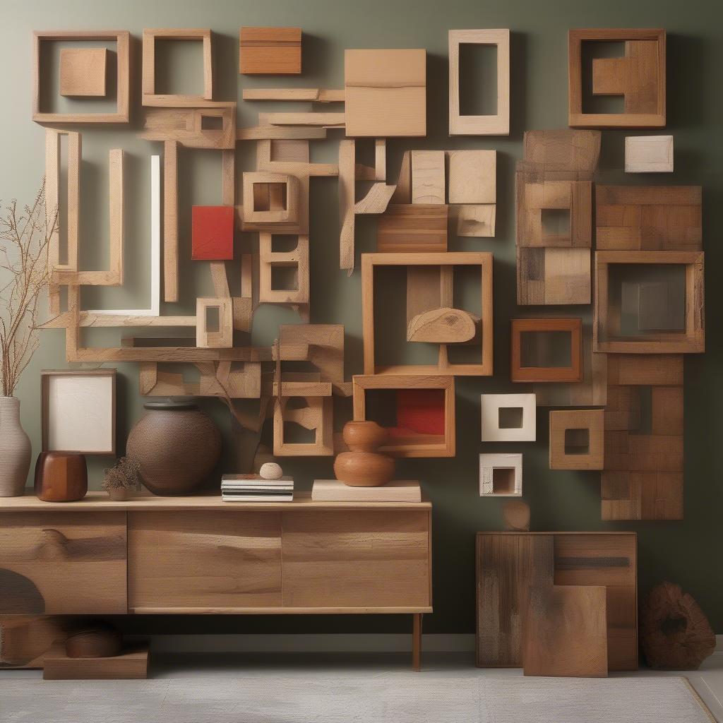 Square Wood Wall Decor Gallery Wall