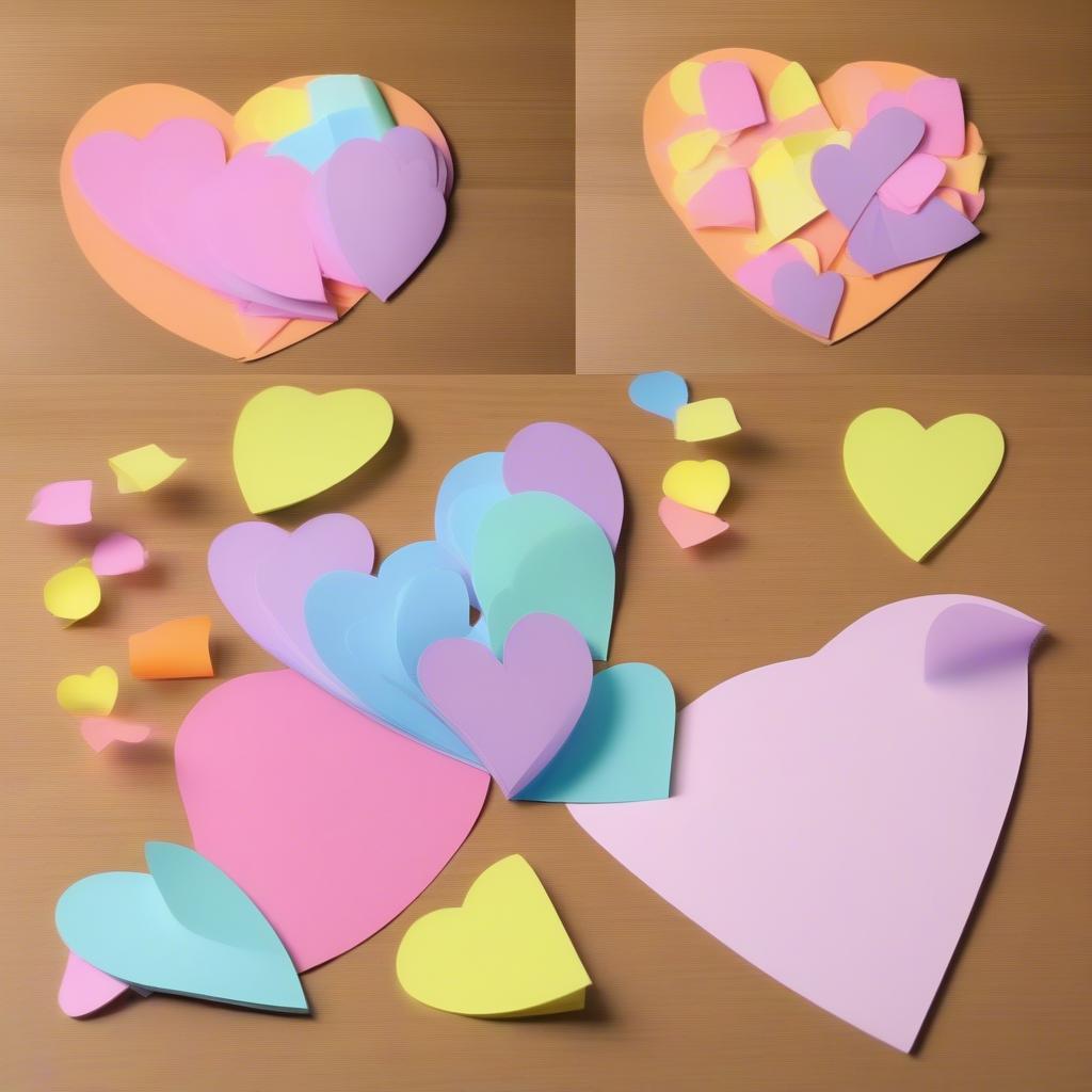 Sticky Note Heart Creation Process