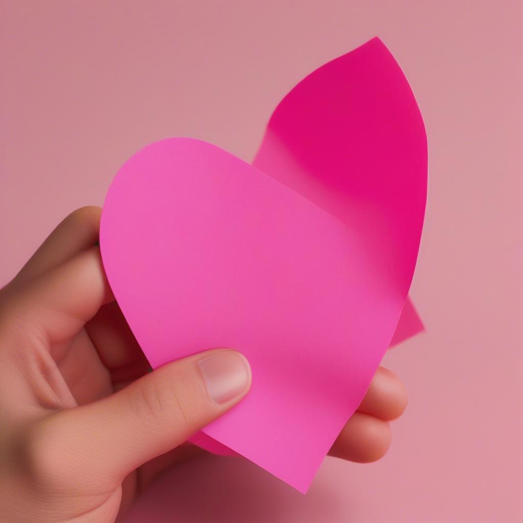 Crafting a Curved Sticky Note Heart