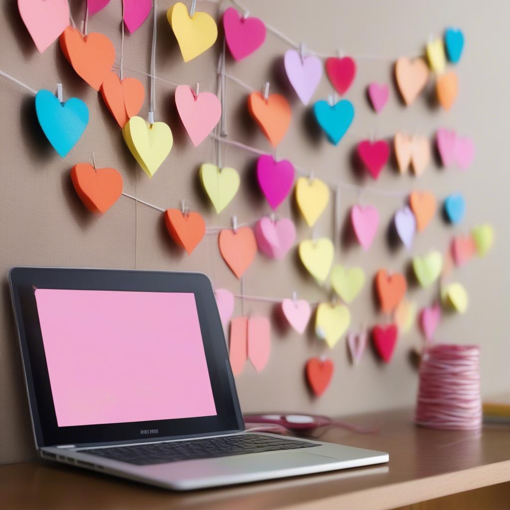 Sticky Note Heart Decorations