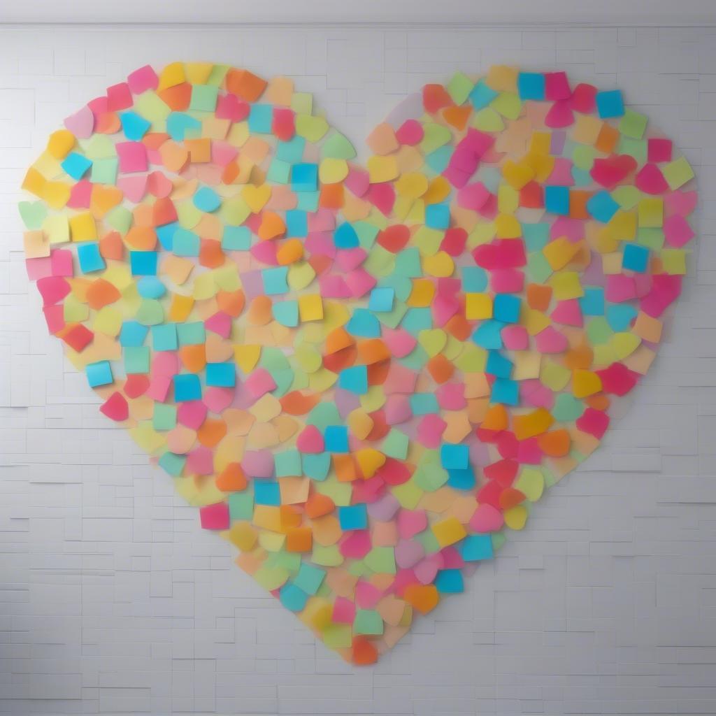 Sticky Note Heart Mosaic