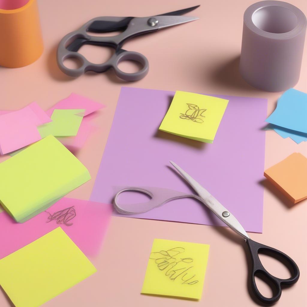 Sticky Note Heart Supplies