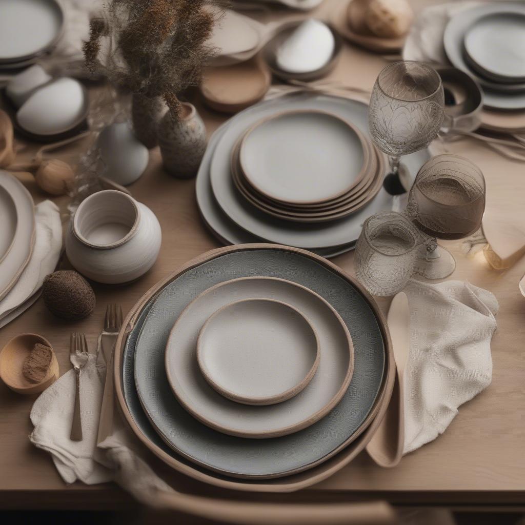 Stoneware Dinner Plate Table Setting