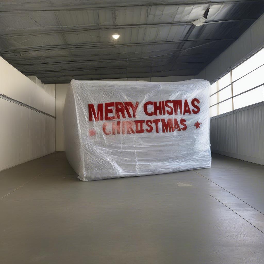 Storing a Giant Merry Christmas Sign