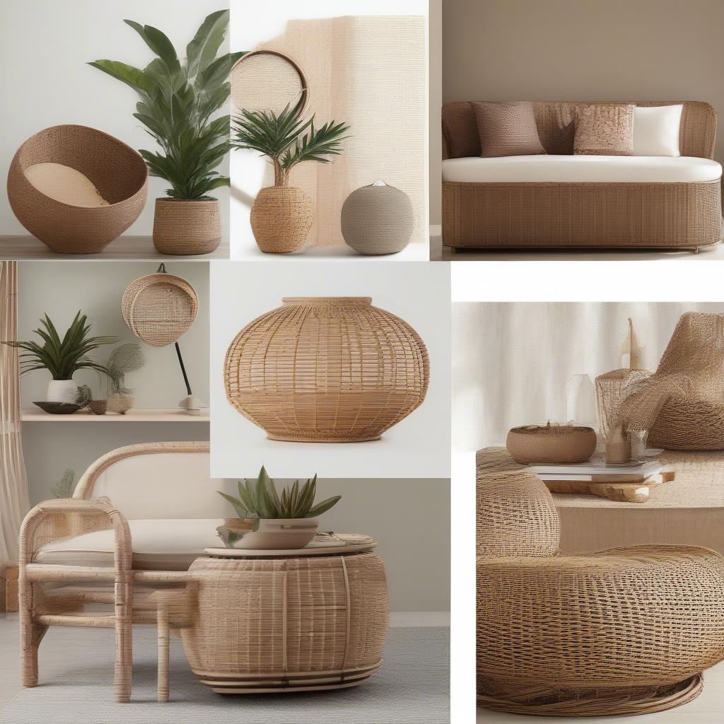 Styling Wicker and Rattan Pieces with 44 22 Dimensions