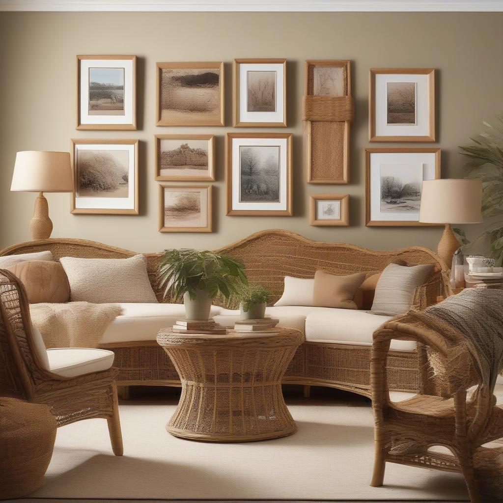 Styling Wicker and Rattan Framed Wall Pictures