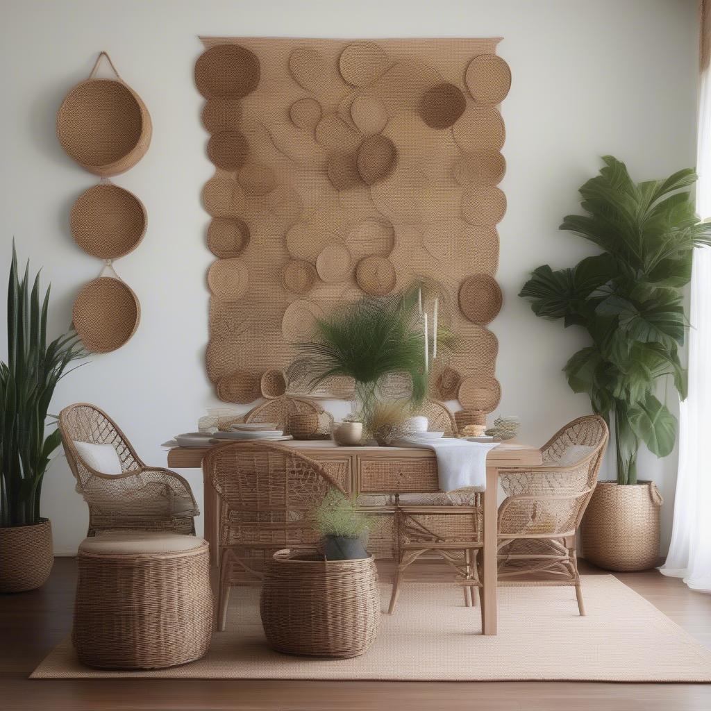 Styling Wicker and Rattan Wall Decor