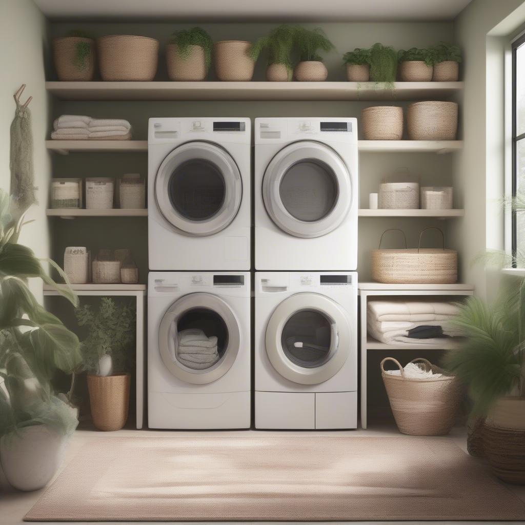 Decorating ideas to create a stylish and inviting laundry room.