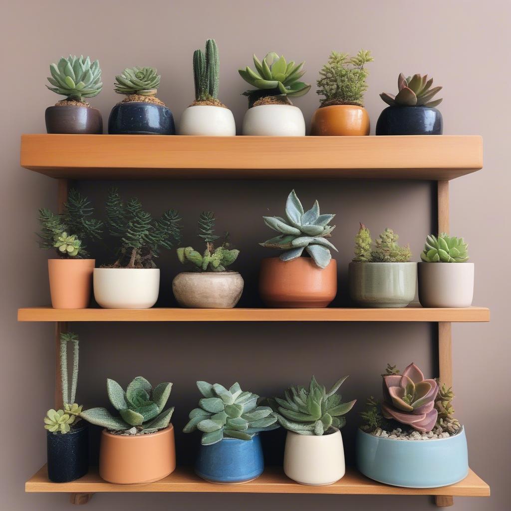 Succulents in Small Ceramic Planters