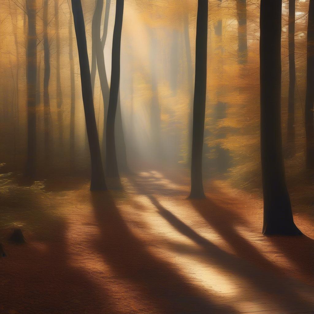 Sunlit Forest Path - Woods Pictures