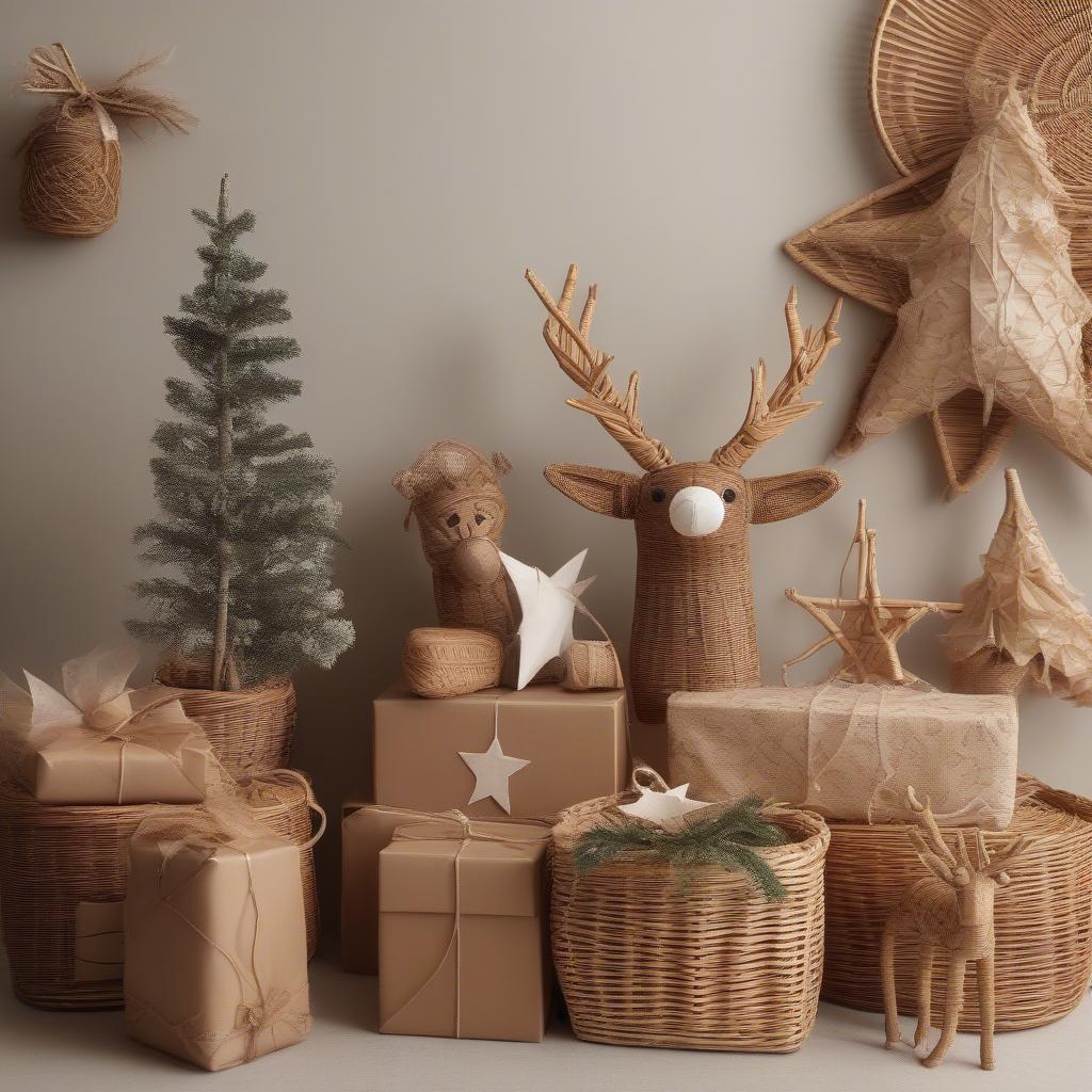 Sustainable Christmas Decor with Wicker and Rattan