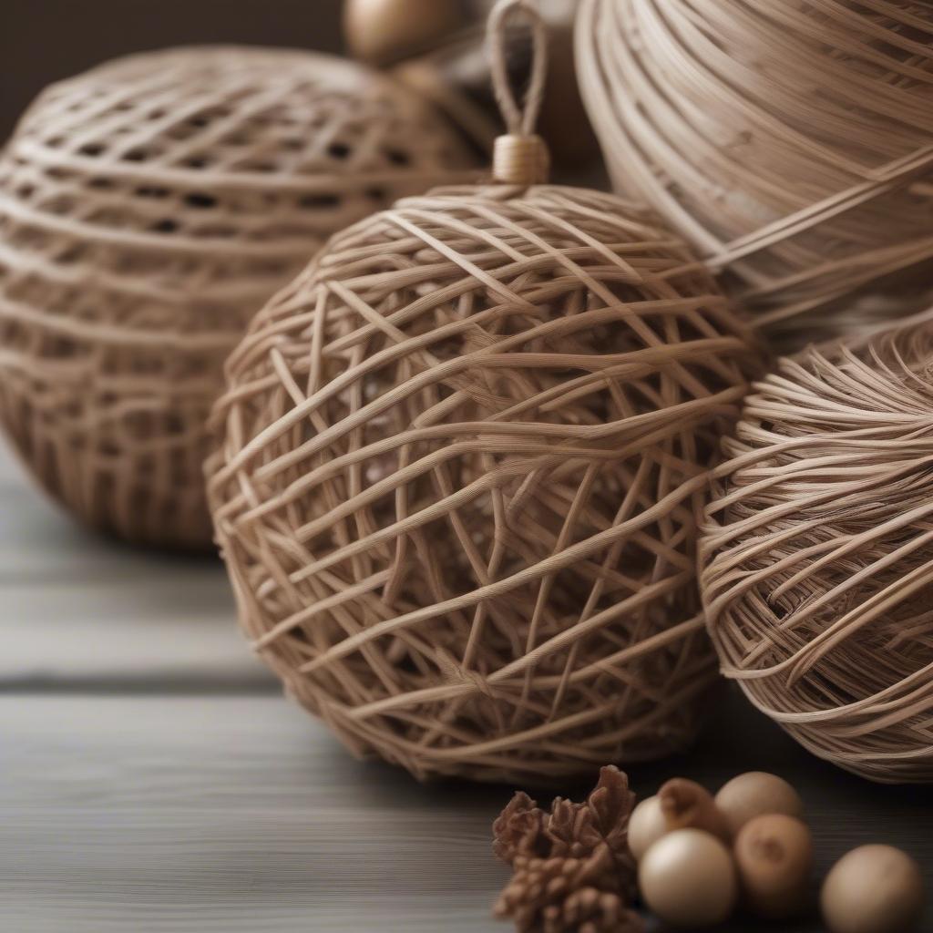 Sustainable Wicker and Rattan Christmas Decorations