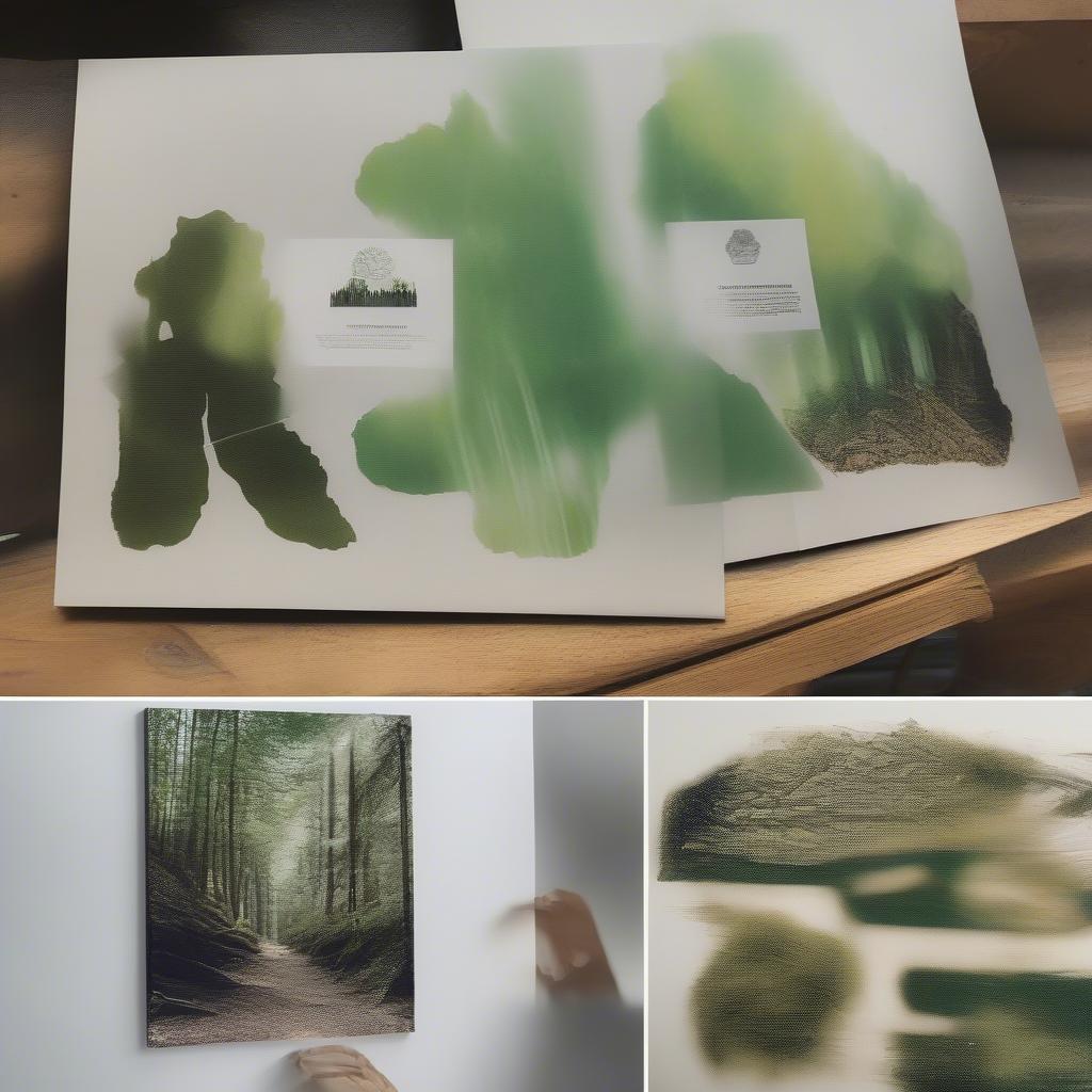 Eco-friendly wood canvas printing process minimizing waste