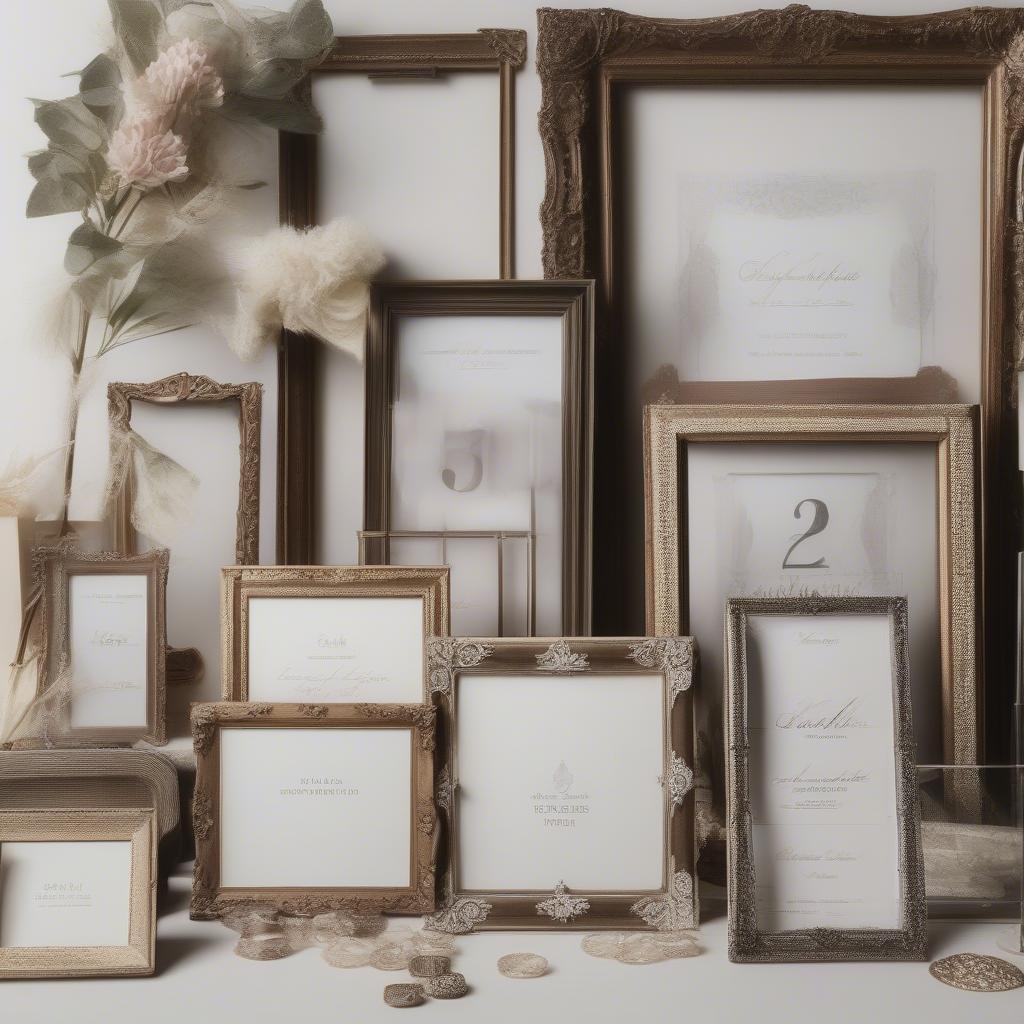 Different Table Number Frame Styles