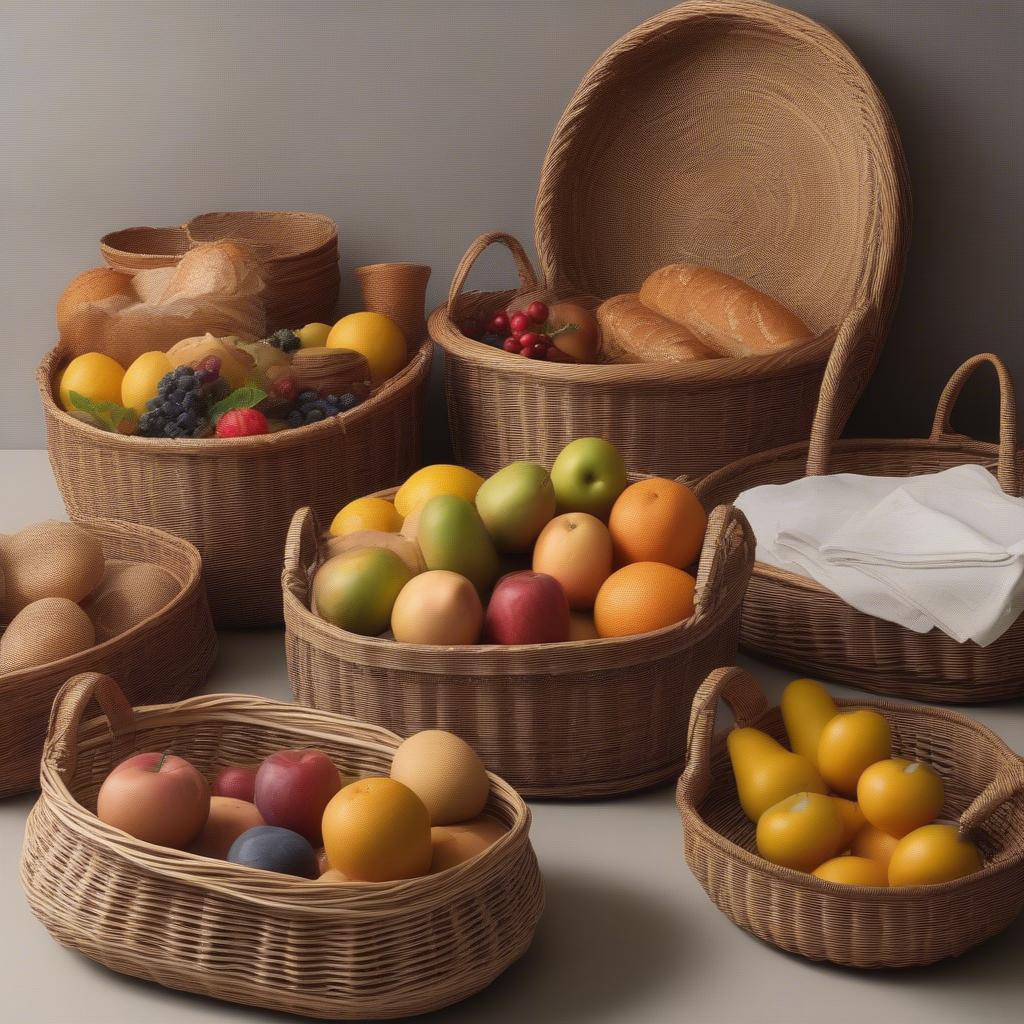 Variety of Table Wicker Baskets