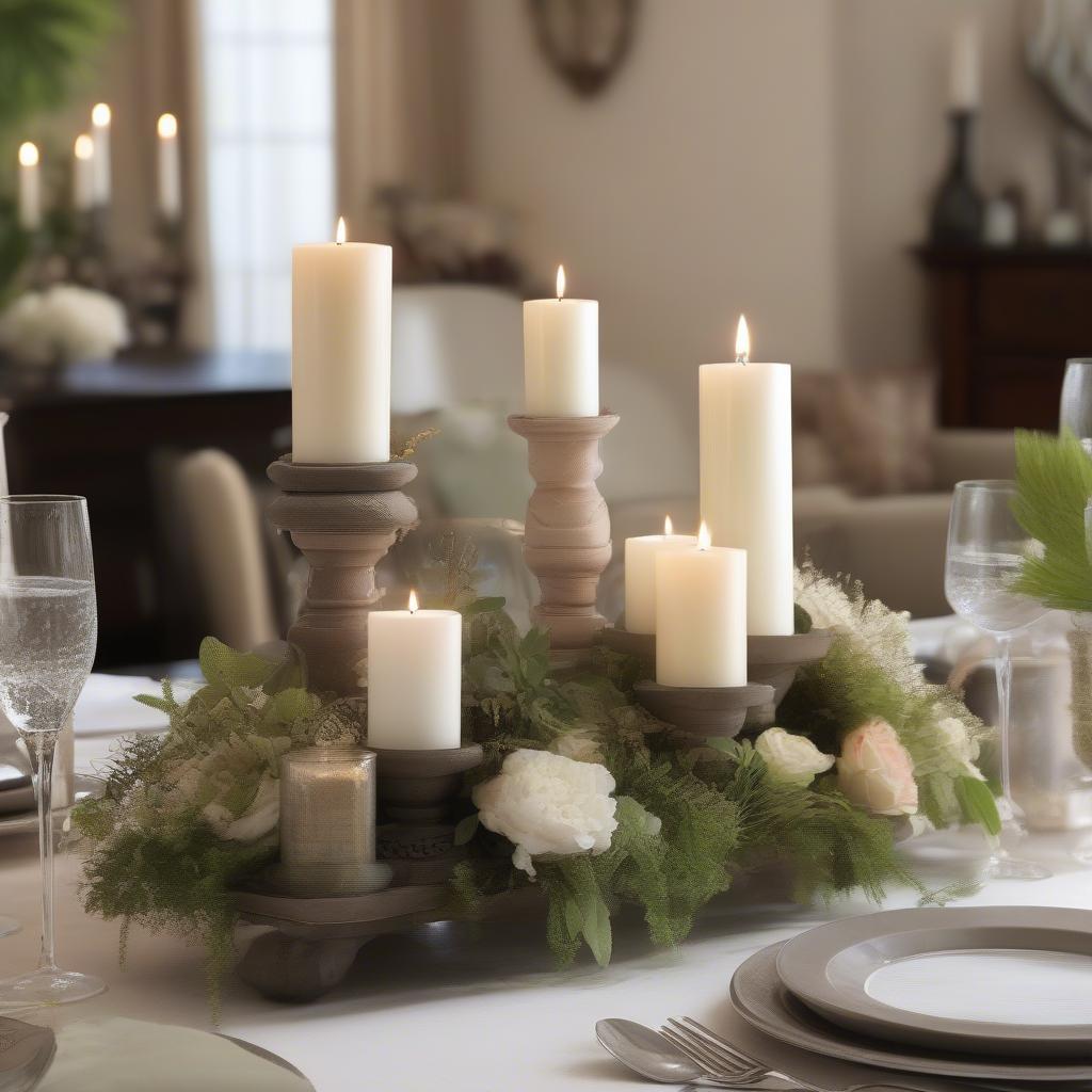 Creating a Tabletop Candle Holder Centerpiece