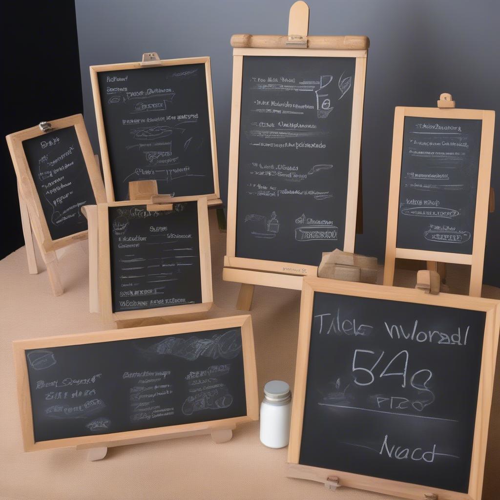 Various Sizes of Tabletop Chalkboards