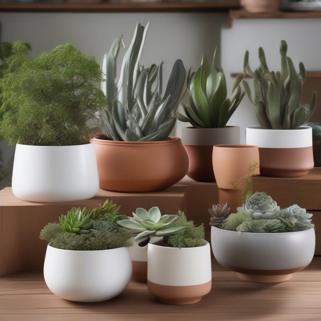 Variety of Tabletop Planters