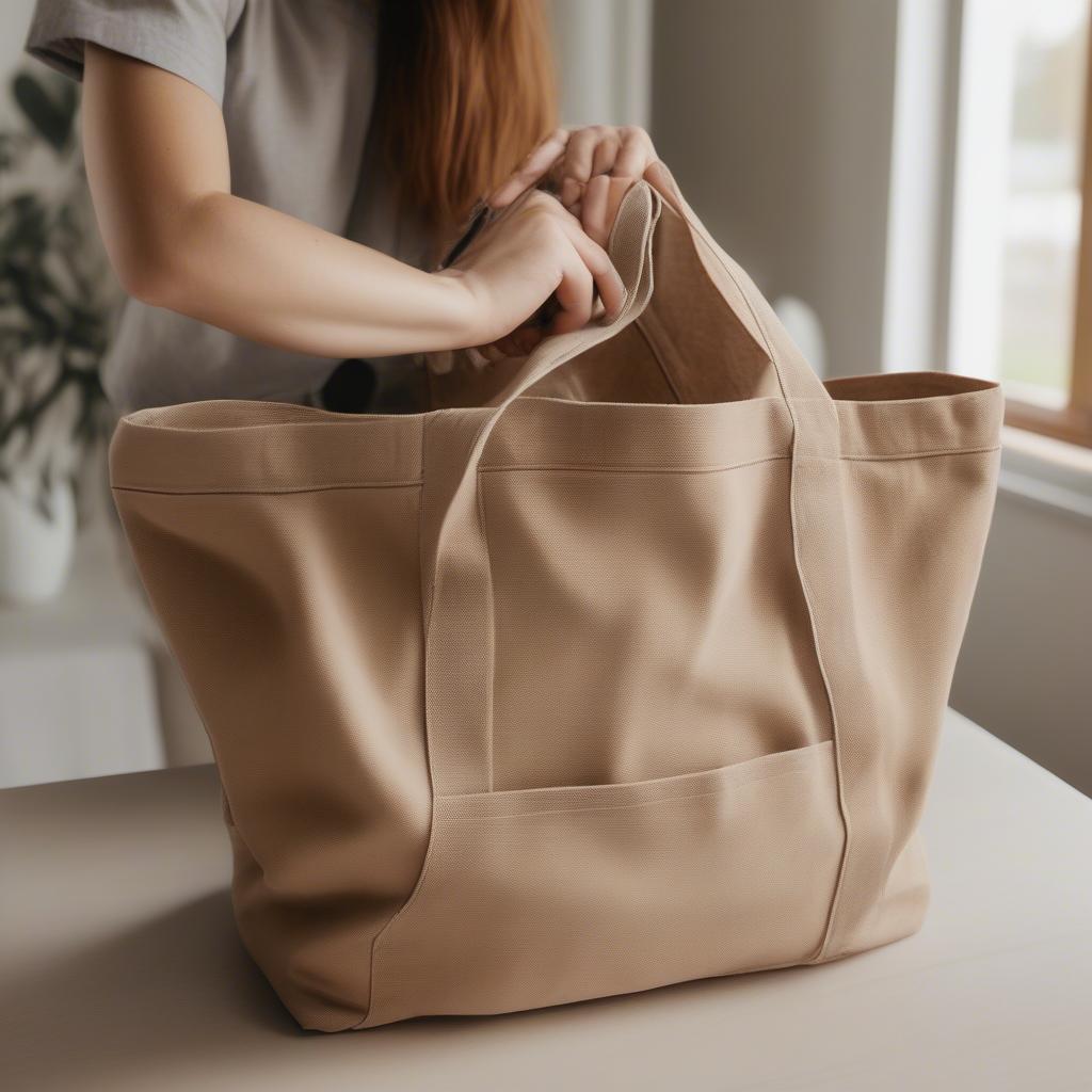 Caring for a Tan Canvas Tote Bag