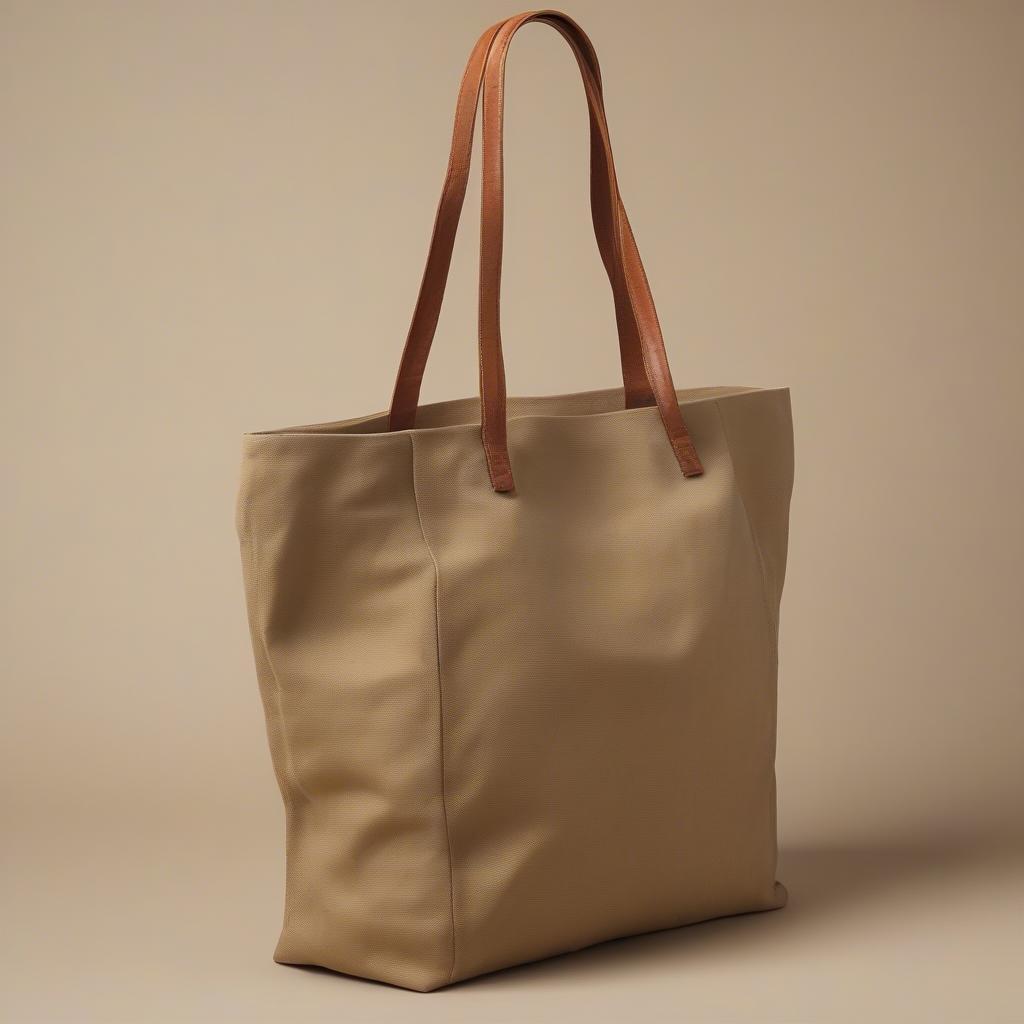 Various Styles of Tan Canvas Tote Bags