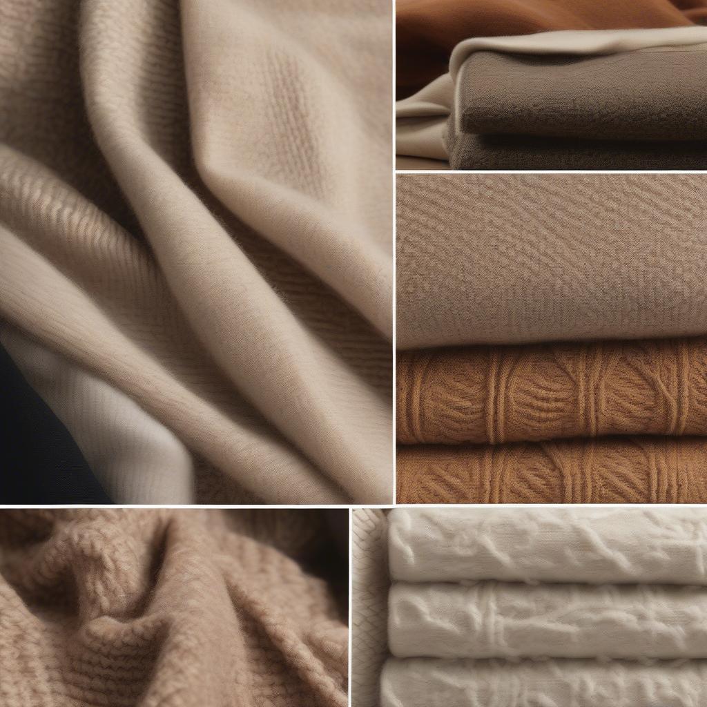 Tan Throw Materials: Wool, Cashmere, Cotton, and Acrylic