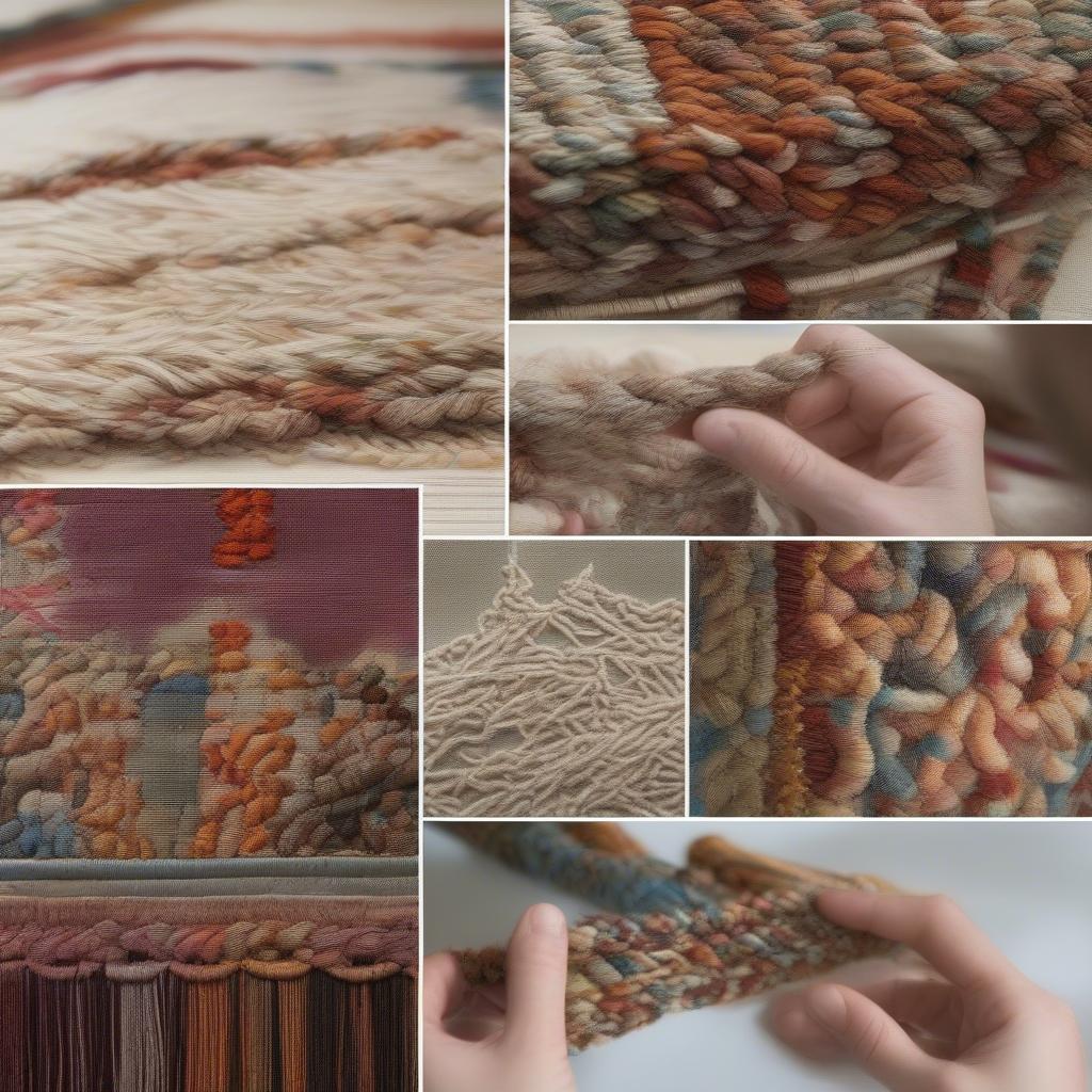 Close-up of Tapestry Weaving Techniques