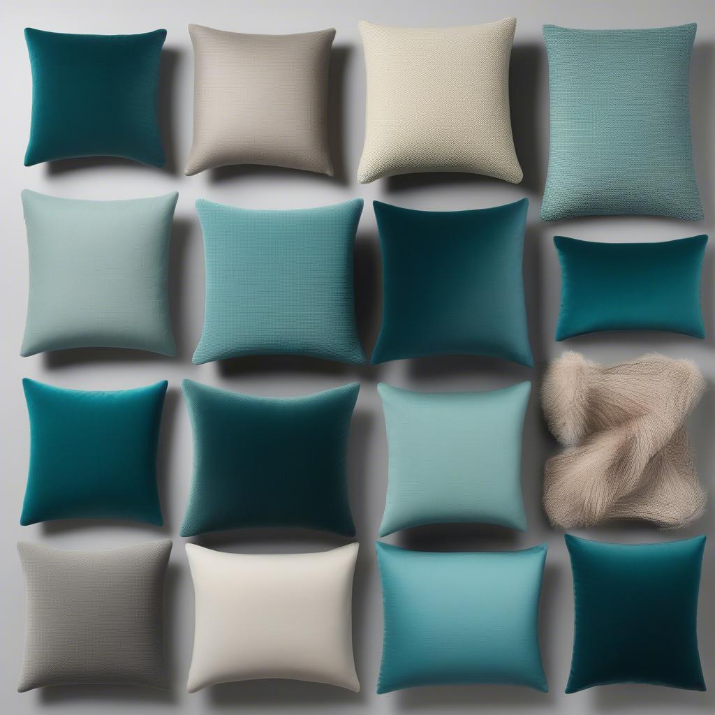 Teal Lumbar Pillow Materials and Fills