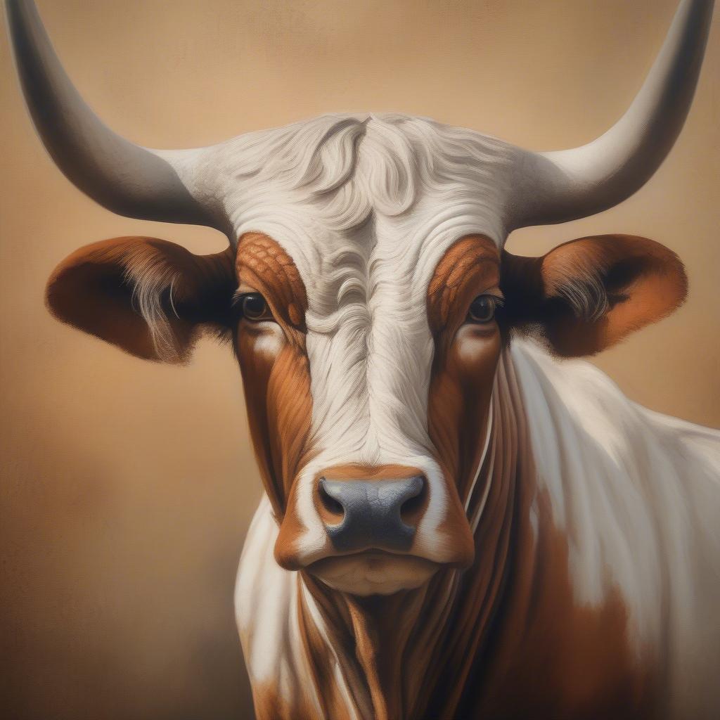 Texas Canvas Art Featuring a Longhorn