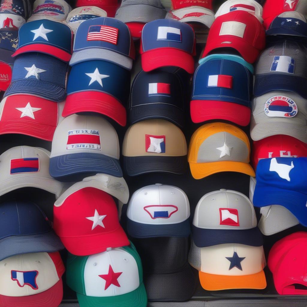 Different Styles of Texas Flag Caps