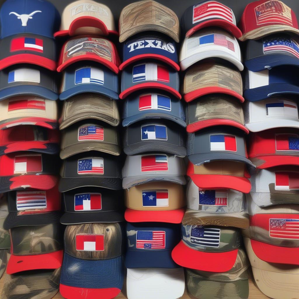 Variety of Texas Flag Trucker Caps