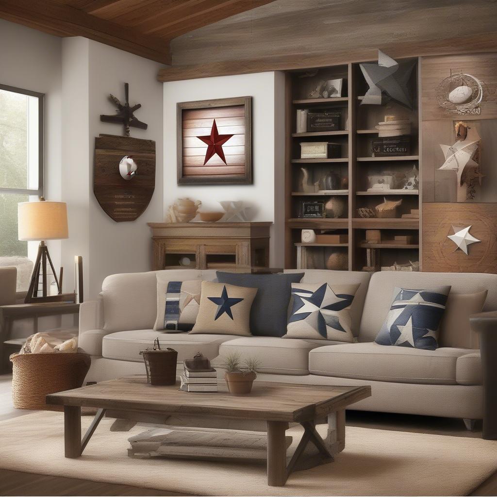 Texas Star baseballs displayed in different home settings, showcasing their versatility as decorative items.