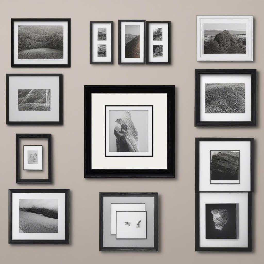 Variety of Thick Black Picture Frames