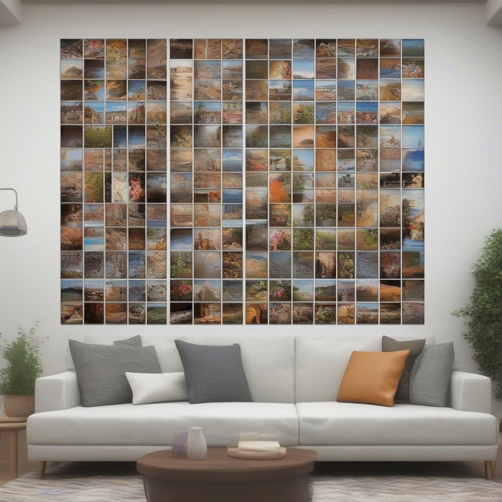 Creating a stunning wall art using tiled photos online