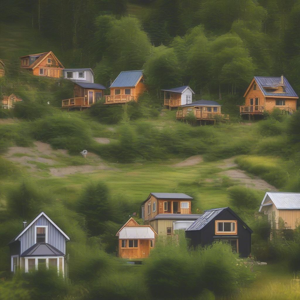 Tiny House Community in a Scenic Landscape