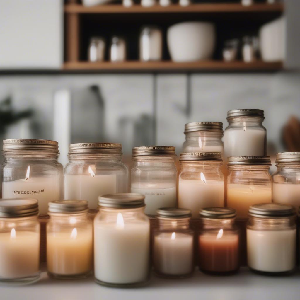 Variety of Tiny Kitchen Candles