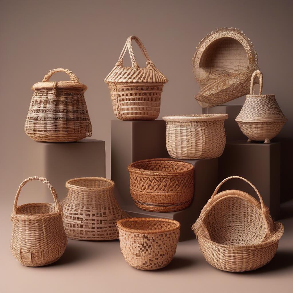 Showcase of Tiny Wicker Baskets: Miniature Masterpieces