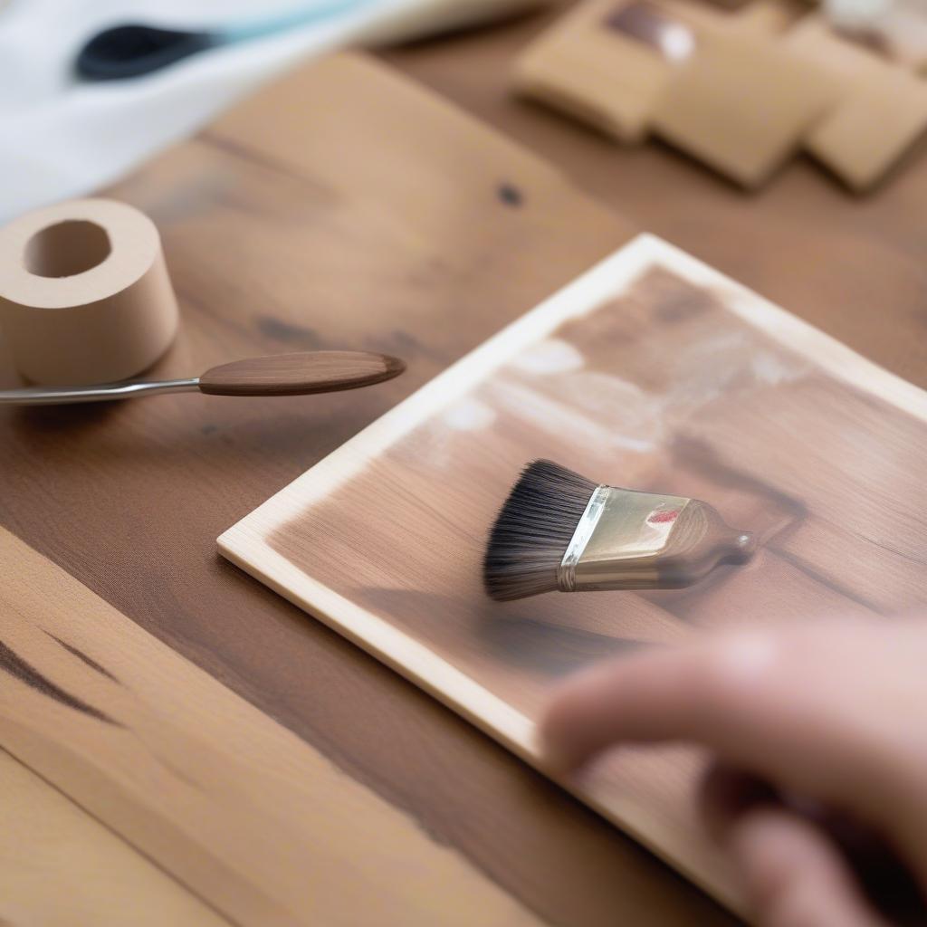 Transferring pictures onto wood using Mod Podge