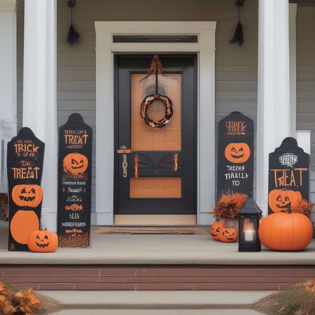 Trick or Treat Sign Placement Ideas