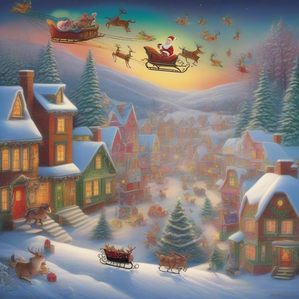 Twas the Night Before Christmas Canvas Print