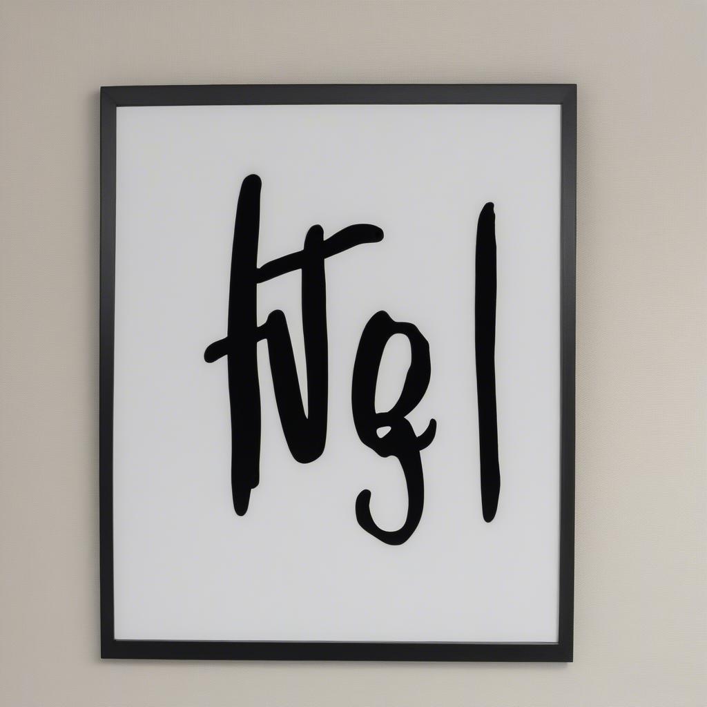 Typographic Canvas Art